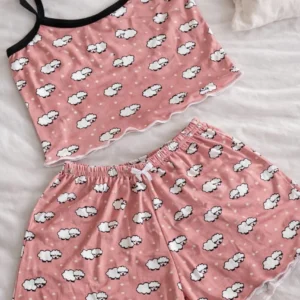 baby doll cropped estampado